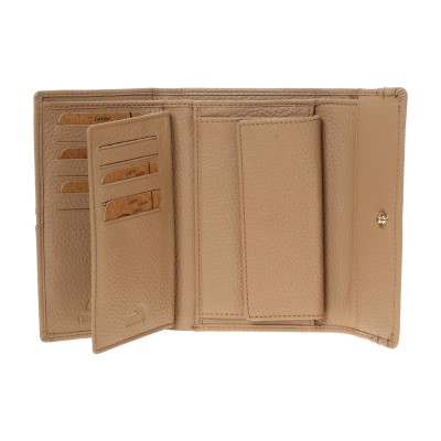 Lavor 1-6157 Μεγάλο Δερμάτινο Γυναικείο Πορτοφόλι με RFID Nude