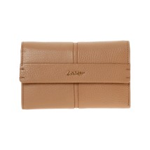 Lavor 1-6157 Μεγάλο Δερμάτινο Γυναικείο Πορτοφόλι με RFID Nude
