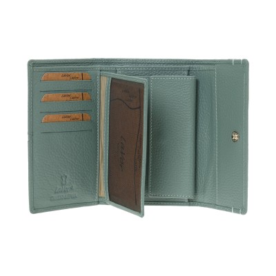 Lavor 1-6157 Μεγάλο Δερμάτινο Γυναικείο Πορτοφόλι με RFID Μέντα