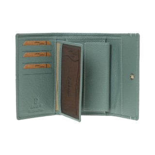 Lavor 1-6157 Μεγάλο Δερμάτινο Γυναικείο Πορτοφόλι με RFID Μέντα