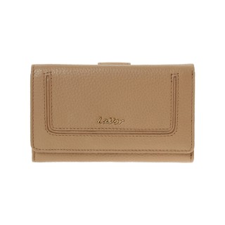 Lavor 1-6158 Μεγάλο Δερμάτινο Γυναικείο Πορτοφόλι με RFID Nude