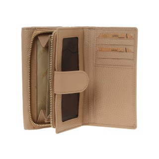 Lavor 1-6158 Μεγάλο Δερμάτινο Γυναικείο Πορτοφόλι με RFID Nude