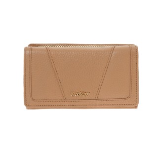 Lavor 1-6155 Μεγάλο Δερμάτινο Γυναικείο Πορτοφόλι με RFID Nude