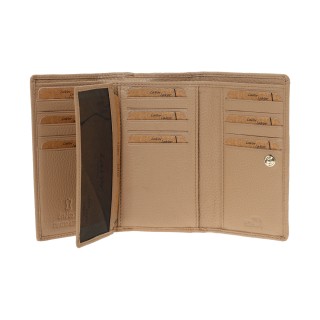 Lavor 1-6155 Μεγάλο Δερμάτινο Γυναικείο Πορτοφόλι με RFID Nude