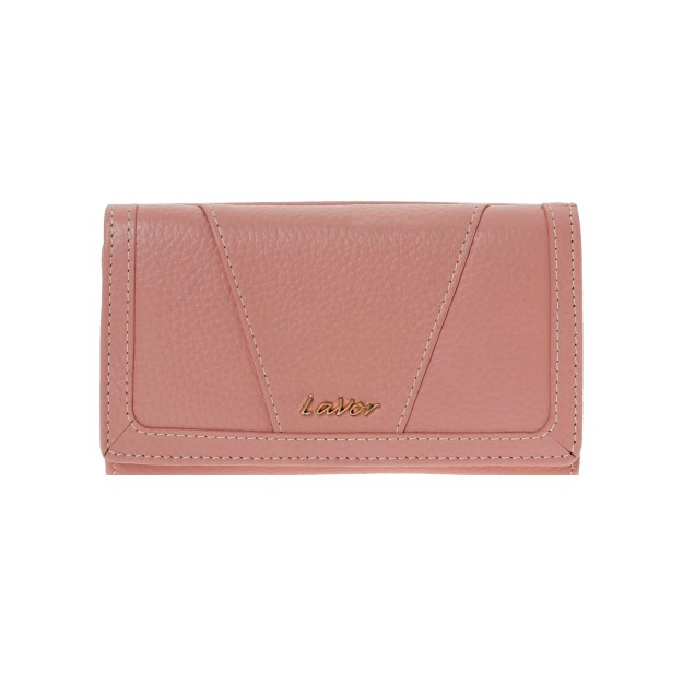 Lavor 1-6155 Μεγάλο Δερμάτινο Γυναικείο Πορτοφόλι με RFID Pink