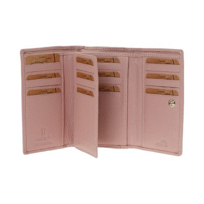 Lavor 1-6155 Μεγάλο Δερμάτινο Γυναικείο Πορτοφόλι με RFID Pink