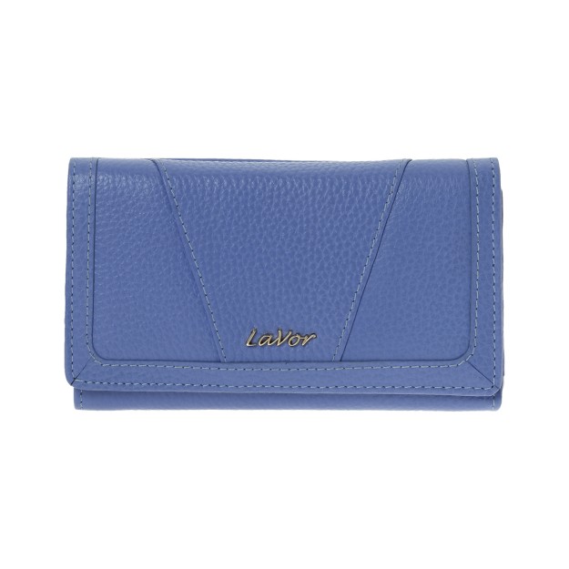 Lavor 1-6155 Μεγάλο Δερμάτινο Γυναικείο Πορτοφόλι με RFID Γαλάζιο