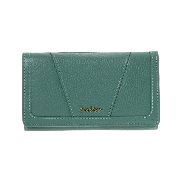 Lavor 1-6155 Μεγάλο Δερμάτινο Γυναικείο Πορτοφόλι με RFID Μέντα