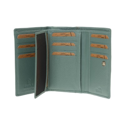 Lavor 1-6155 Μεγάλο Δερμάτινο Γυναικείο Πορτοφόλι με RFID Μέντα