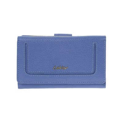 Lavor 1-6158 Μεγάλο Δερμάτινο Γυναικείο Πορτοφόλι με RFID Γαλάζιο