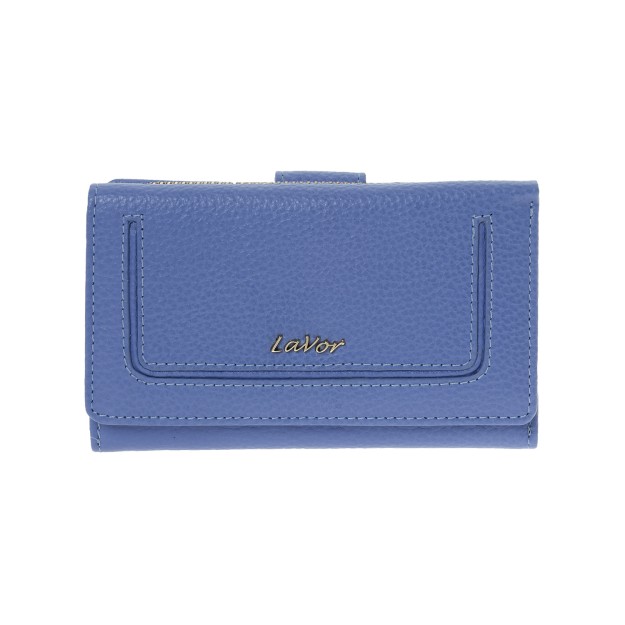 Lavor 1-6158 Μεγάλο Δερμάτινο Γυναικείο Πορτοφόλι με RFID Γαλάζιο