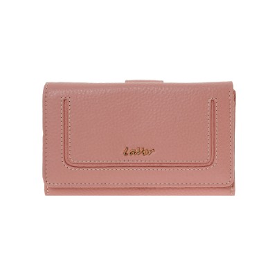 Lavor 1-6158 Μεγάλο Δερμάτινο Γυναικείο Πορτοφόλι με RFID Pink