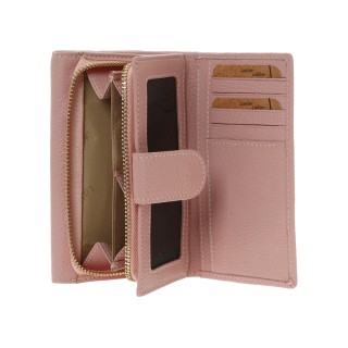 Lavor 1-6158 Μεγάλο Δερμάτινο Γυναικείο Πορτοφόλι με RFID Pink