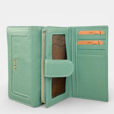 Lavor 1-6158 Μεγάλο Δερμάτινο Γυναικείο Πορτοφόλι με RFID Μέντα