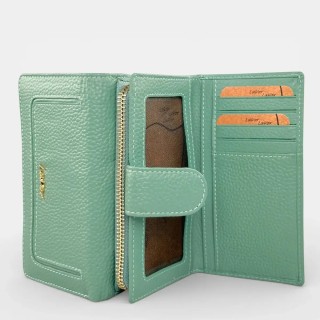 Lavor 1-6158 Μεγάλο Δερμάτινο Γυναικείο Πορτοφόλι με RFID Μέντα