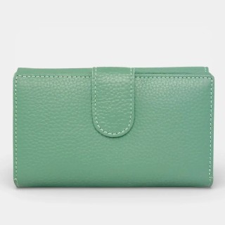 Lavor 1-6158 Μεγάλο Δερμάτινο Γυναικείο Πορτοφόλι με RFID Μέντα