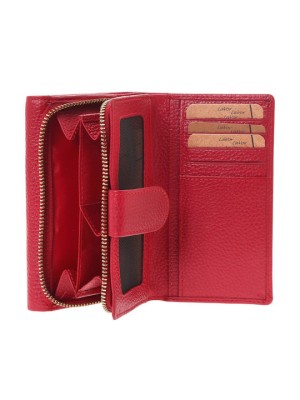 Lavor 1-6158 Μεγάλο Δερμάτινο Γυναικείο Πορτοφόλι με RFID Κόκκινο