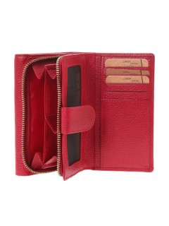 Lavor 1-6158 Μεγάλο Δερμάτινο Γυναικείο Πορτοφόλι με RFID Κόκκινο