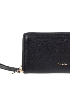 Lavor 1-6160 Μεγάλο Δερμάτινο Γυναικείο Πορτοφόλι με RFID Μαύρο