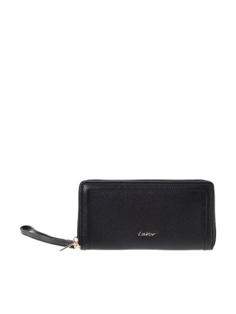 Lavor 1-6160 Μεγάλο Δερμάτινο Γυναικείο Πορτοφόλι με RFID Μαύρο