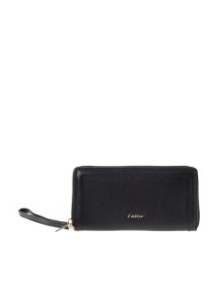 Lavor 1-6160 Μεγάλο Δερμάτινο Γυναικείο Πορτοφόλι με RFID Μαύρο