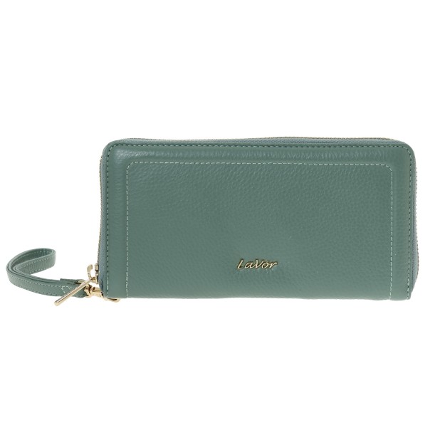 Lavor 1-6160 Μεγάλο Δερμάτινο Γυναικείο Πορτοφόλι με RFID Μέντα