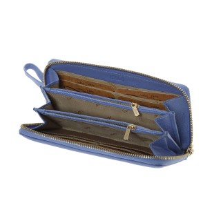 Lavor 1-6160 Μεγάλο Δερμάτινο Γυναικείο Πορτοφόλι με RFID Γαλάζιο