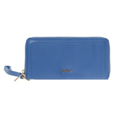 Lavor 1-6160 Μεγάλο Δερμάτινο Γυναικείο Πορτοφόλι με RFID Γαλάζιο