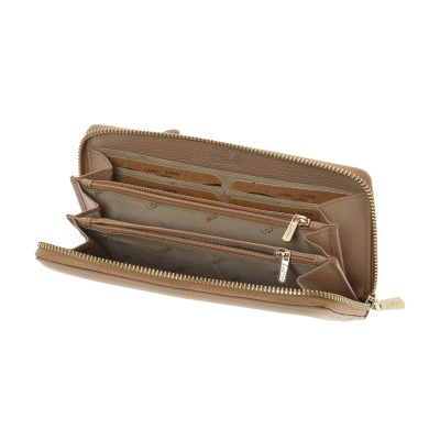 Lavor 1-6160 Μεγάλο Δερμάτινο Γυναικείο Πορτοφόλι με RFID Nude