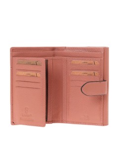 Lavor 1-6161 Μεγάλο Δερμάτινο Γυναικείο Πορτοφόλι με RFID Ροζ