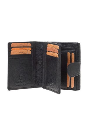 Lavor 1-6162 Μικρό Δερμάτινο Γυναικείο Πορτοφόλι με RFID Μαύρο