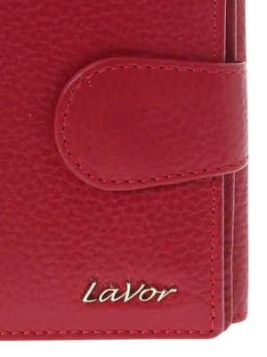 Lavor 1-6162 Μικρό Δερμάτινο Γυναικείο Πορτοφόλι με RFID Κόκκινο