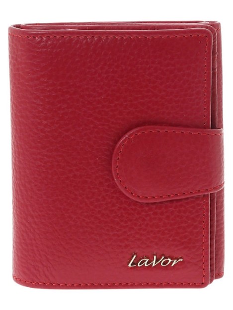 Lavor 1-6162 Μικρό Δερμάτινο Γυναικείο Πορτοφόλι με RFID Κόκκινο