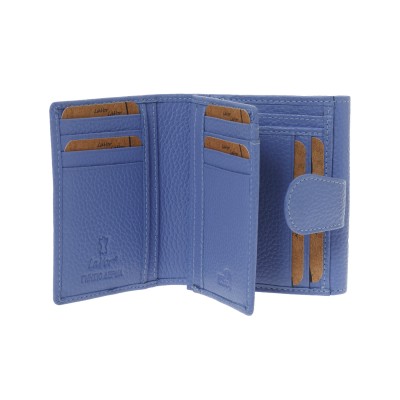 Lavor 1-6162 Μικρό Δερμάτινο Γυναικείο Πορτοφόλι με RFID Γαλάζιο