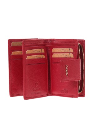 Lavor 1-6163 Μικρό Δερμάτινο Γυναικείο Πορτοφόλι με RFID Κόκκινο