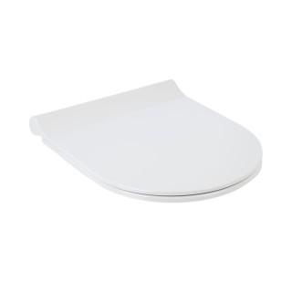 ESTIA ΚΑΠΑΚΙ ΛΕΚΑΝΗΣ SOFT CLOSE D SHAPE DUROPLAST ΜΕ ΑΝΟΞΕΙΔΩΤΟΥΣ ΡΥΘΜΙΖΟΜΕΝΟΥΣ ΜΕΝΤΕΣΕΔΕΣ