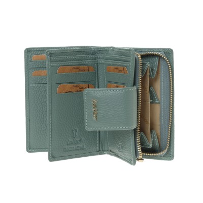 Lavor 1-6163 Μικρό Δερμάτινο Γυναικείο Πορτοφόλι με RFID Μέντα