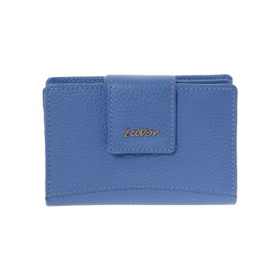 Lavor 1-6163 Μικρό Δερμάτινο Γυναικείο Πορτοφόλι με RFID Γαλάζιο