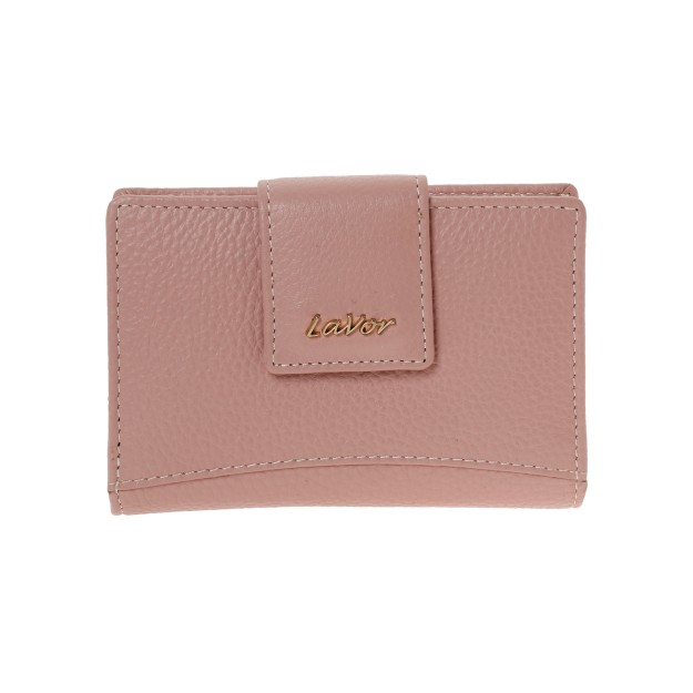 Lavor 1-6163 Μικρό Δερμάτινο Γυναικείο Πορτοφόλι με RFID Pink