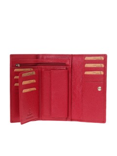 Lavor 1-6164 Μεγάλο Δερμάτινο Γυναικείο Πορτοφόλι με RFID Κόκκινο