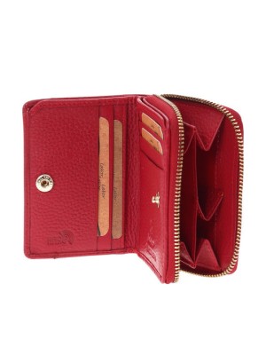 Lavor 1-6165 Μικρό Δερμάτινο Γυναικείο Πορτοφόλι με RFID Κόκκινο