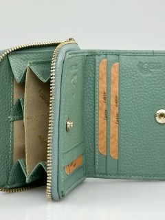 Lavor 1-6165 Μικρό Δερμάτινο Γυναικείο Πορτοφόλι με RFID Μέντα