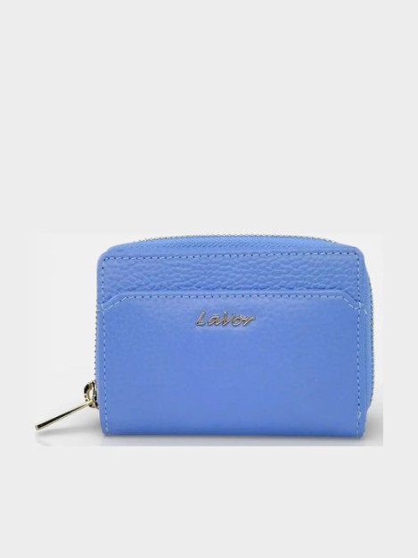 Lavor 1-6165 Μικρό Δερμάτινο Γυναικείο Πορτοφόλι με RFID Γαλάζιο