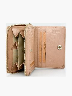 Lavor 1-6165 Μικρό Δερμάτινο Γυναικείο Πορτοφόλι με RFID Nude