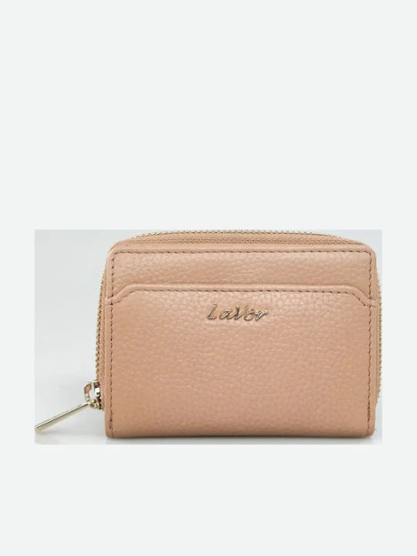 Lavor 1-6165 Μικρό Δερμάτινο Γυναικείο Πορτοφόλι με RFID Nude