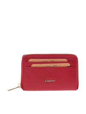 Lavor 1-6166 Μικρό Δερμάτινο Γυναικείο Πορτοφόλι με RFID Κόκκινο