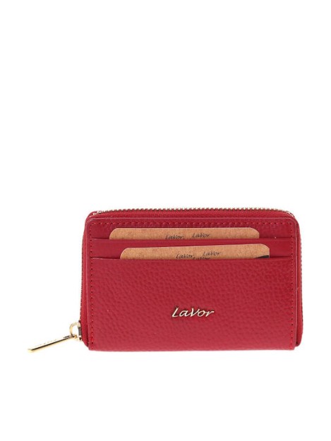 Lavor 1-6166 Μικρό Δερμάτινο Γυναικείο Πορτοφόλι με RFID Κόκκινο