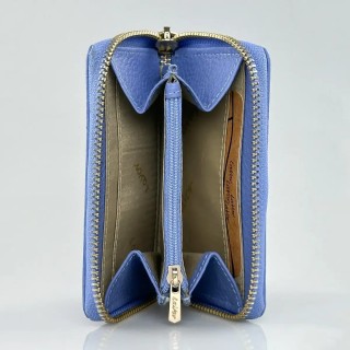 Lavor 1-6166 Μικρό Δερμάτινο Γυναικείο Πορτοφόλι με RFID Γαλάζιο