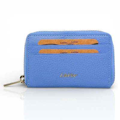 Lavor 1-6166 Μικρό Δερμάτινο Γυναικείο Πορτοφόλι με RFID Γαλάζιο
