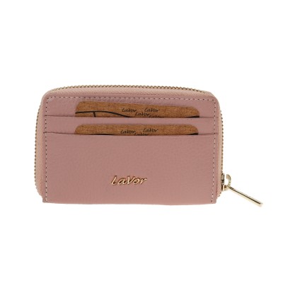Lavor 1-6166 Μικρό Δερμάτινο Γυναικείο Πορτοφόλι με RFID Pink